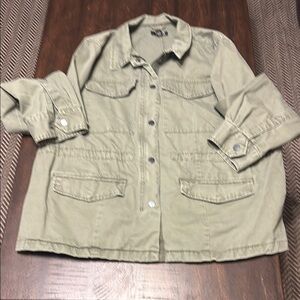 a.n.a Green Utility Jacket Lightweight Casual Design